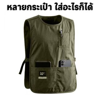 HOMELYST ผ้ากันเปื้อนแขนกุด สวมใส่ง่าย ตัวล็อกข้าง เย็นสบาย กันน้ำ/น้ำมัน/คราบ ครัว/ที่ทำงาน ทุกเพศ ขายส่ง