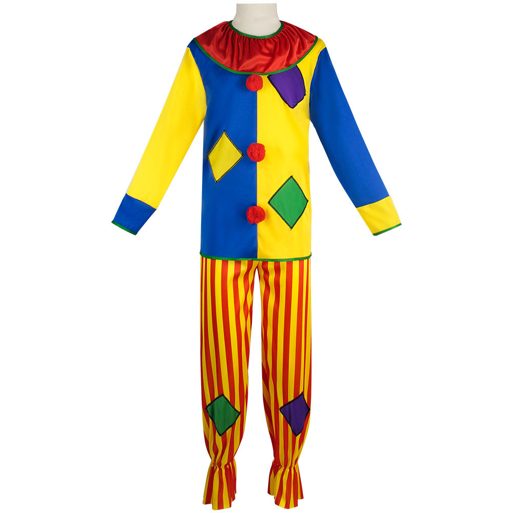Patchwork funny clown cosplay costume party outfit Halloween costume stage costume clown outfit