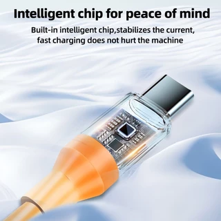 สายชาร์จเร็ว USB to Type-C 120W 6A หน้าจอดิจิตอล แสดงสถานะชาร์จ สายถักทนทาน รองรับหลายอุปกรณ์ ยาว 1M/2M