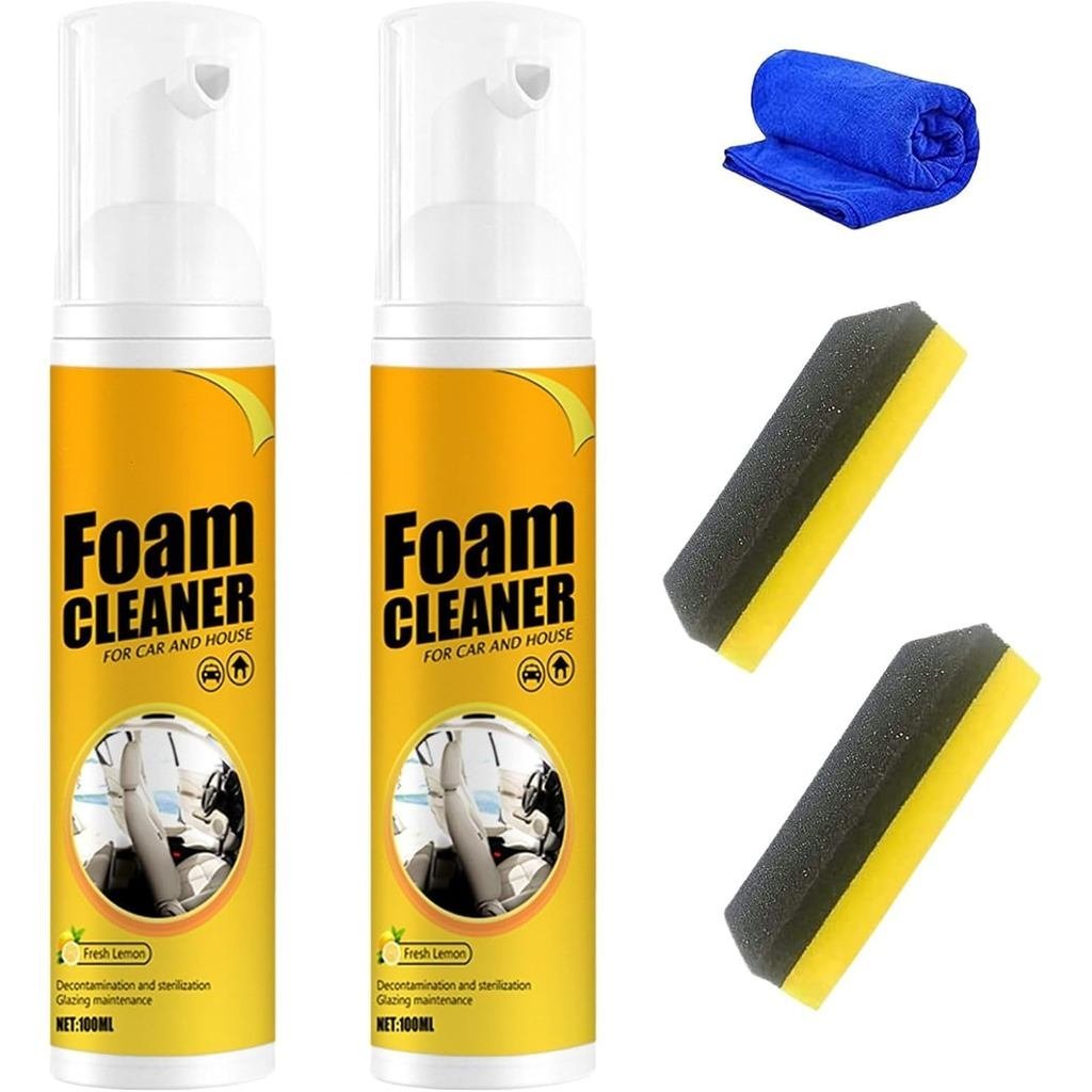 2PCS Foam Cleaner, Multipurpose Foam Cleaner, All-Purpose Cleaners for Car, Leather, Suitable for Ca