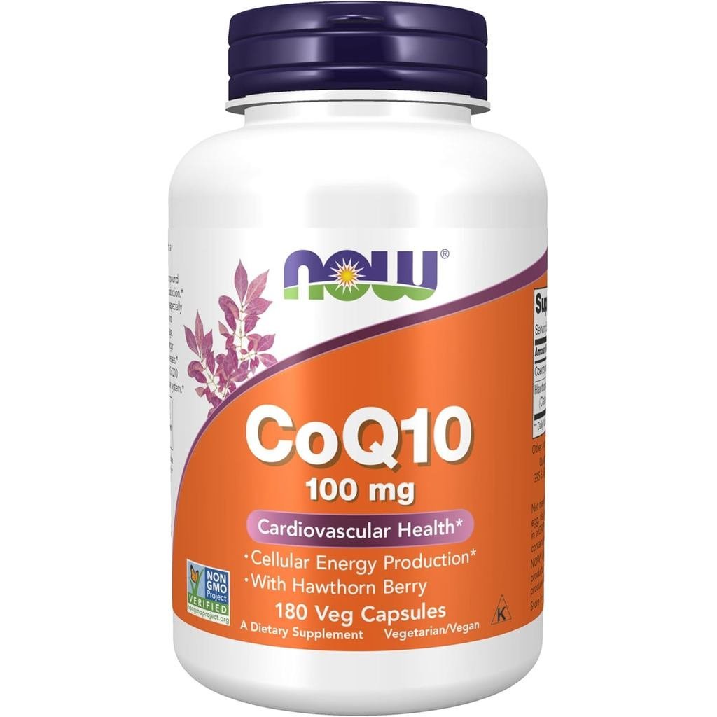 NOW s Coq10 Coenzyme 100 มก. แคปซูลมังสวิรัติ 733739032133 180 1