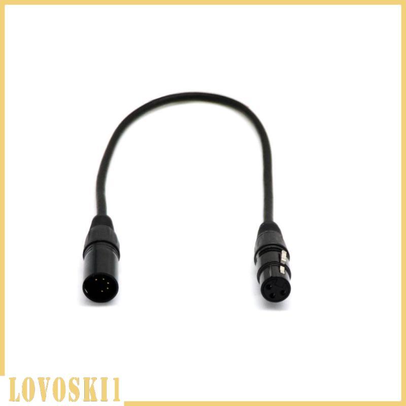 [Lovoski1] 1.6ft 5-Pin Male to 3-Pin Female XLR Plug DMX Adapter Controller 22AWG