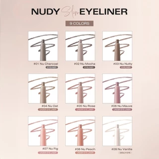 Bbia Nudy Slim Eyeliner #เปีย อายไลน์เนอร์, ดินสอเขียนขอบตา
