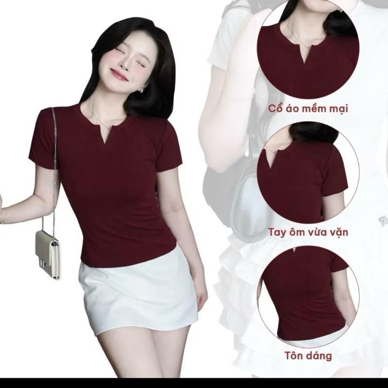 B02v เสื้อยืดผู้หญิงคอเต่าแขนสั้นขนาดกอดไม่เกิน 53KG