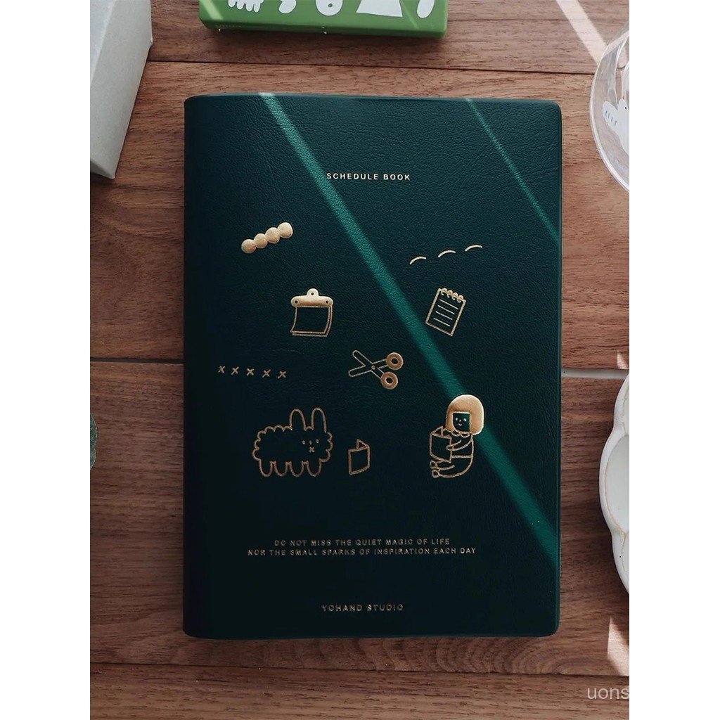 Hand Two-Page Schedule Calendar Timeline One-Week Notebook Style 2026 Plan Notebook 26 Year-All Year