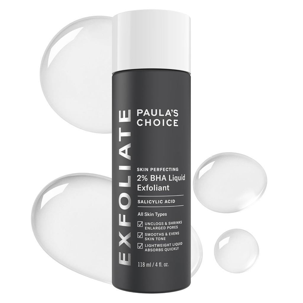 Paula's Choice SKIN PERFECTING 2% BHA 去角質拋光劑,水楊酸去角質面部拋光劑,用