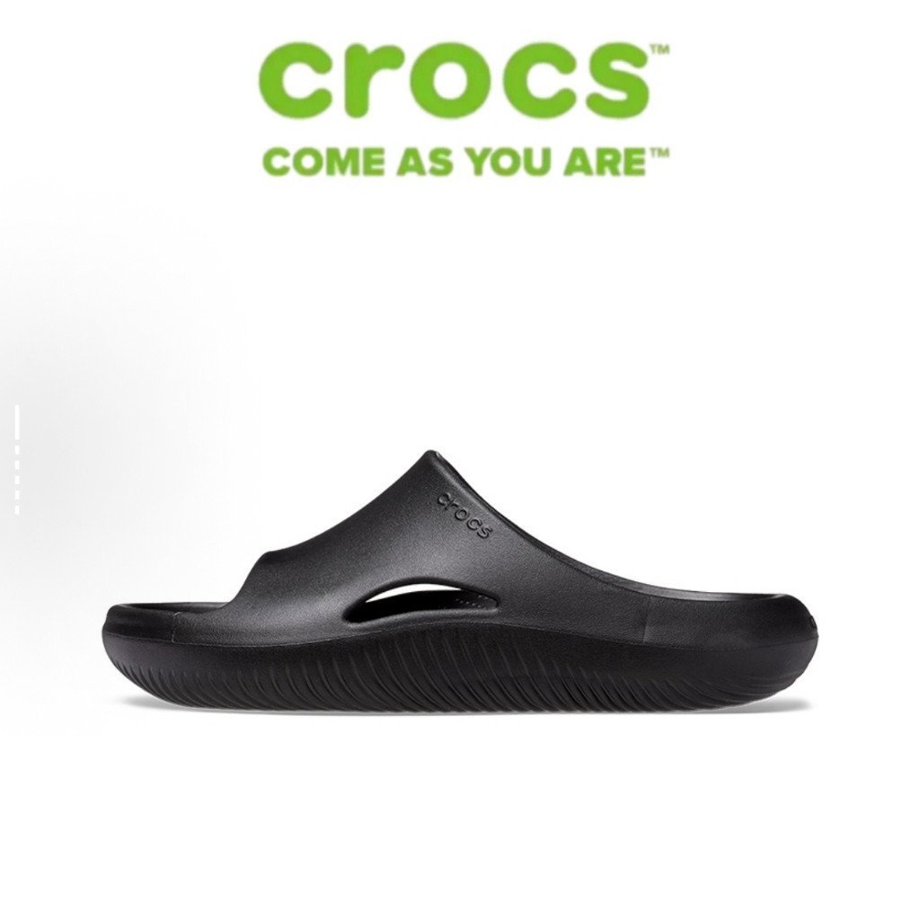 CROCS Original Crocsfrocs mellow clog สําหรับผู้หญิงและผู้ชายรองเท้าแตะสีดํา