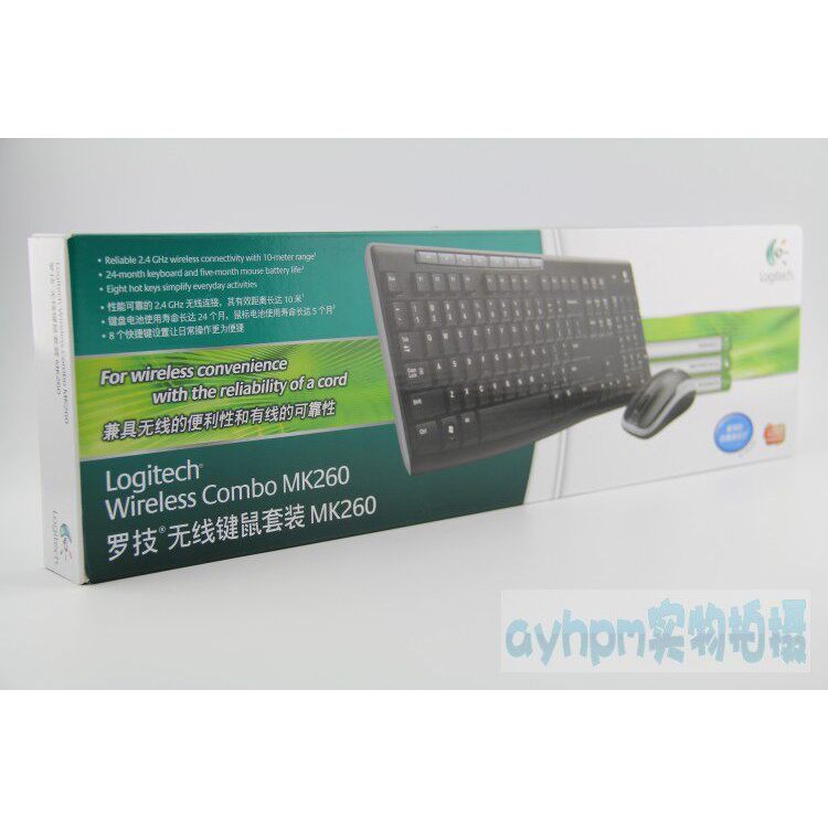 Logitech MK270 คีย์บอร์ดไร้สายชุดเมาส์สํานักงานธุรกิจเกมประหยัดพลังงาน K270 คีย์บอร์ด M185 เมาส์ mk2