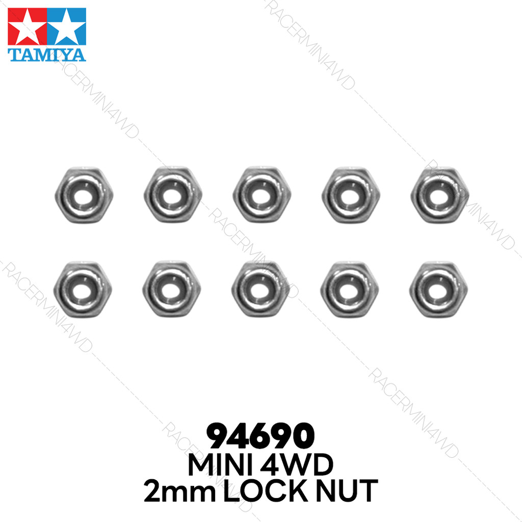 TAMIYA 94690 Mini 4WD 2mm Lock Nut (10pcs.)