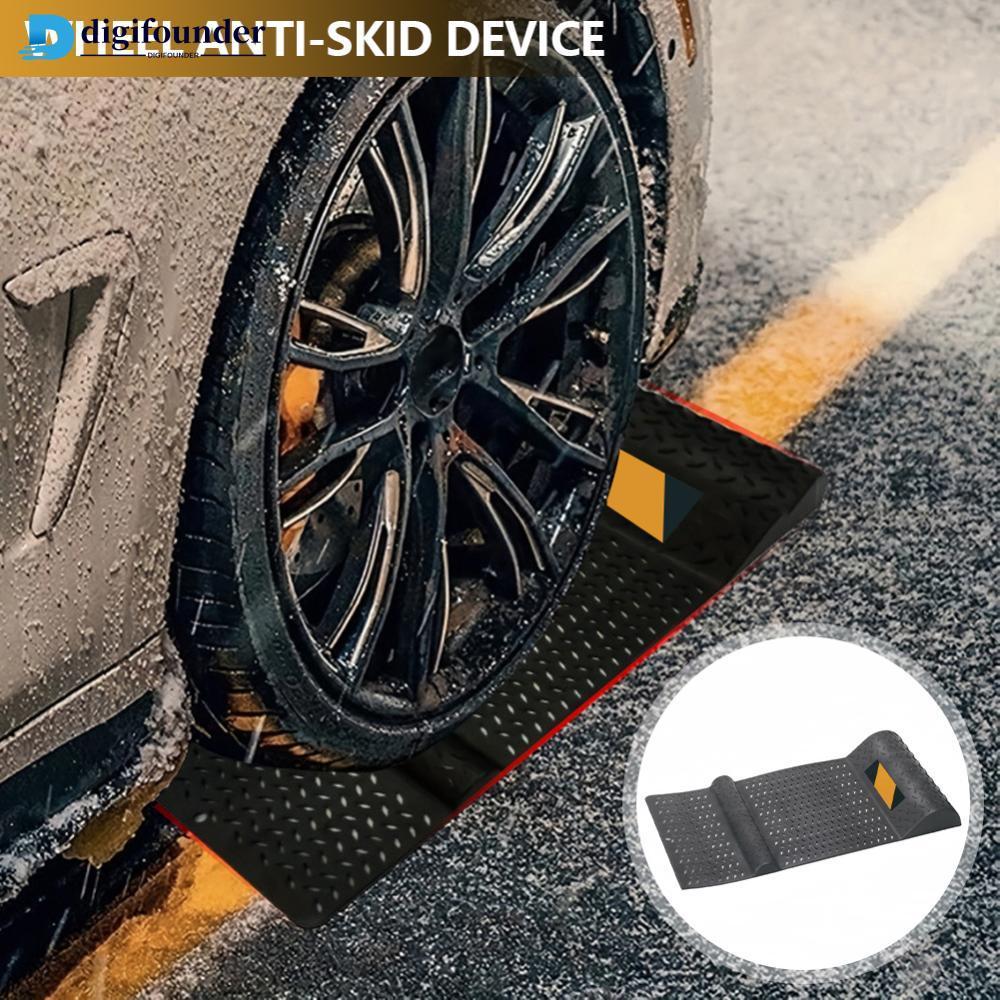DIGIFOUNDER ล้อรถลื่น Chock ตําแหน่ง Stopper Pads Auto โรงรถที่จอดรถ Aid ปลั๊กยางอัตโนมัติที่จอดรถอุ