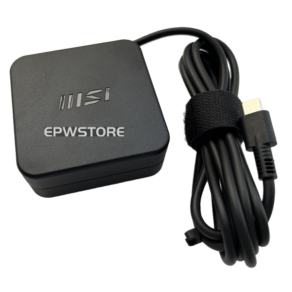 65W USB-C AC Adapter Charger สําหรับ MSI Prestige 14 AI STUDIO C1VEG-061AU Type-C