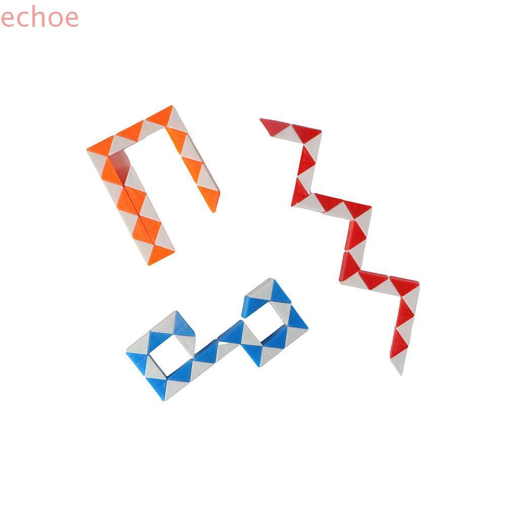 ECHOEDGE Magic Snake Cube, รูปร่างพิเศษที่ถอดออกได้ 24 ความเร็ว Magic Snake ไม้บรรทัด, Cube ปริศนา 3