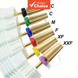 Professional 5 In 1 Golden Tungsten Steel Nail Milling Drill Bits Multi-Functional Carbide With High Hardness Manicure Tool Accessories