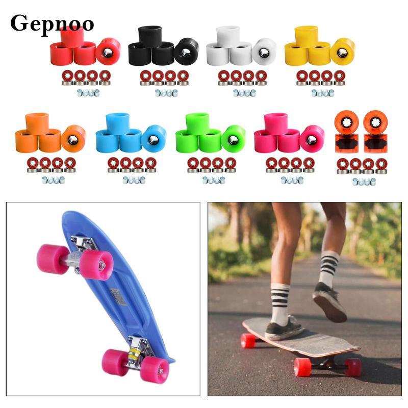 Gepnoo 4 Pack Roller Skate Wheels Outdoor Rollerskate Parts Tool Wheels, 60mm