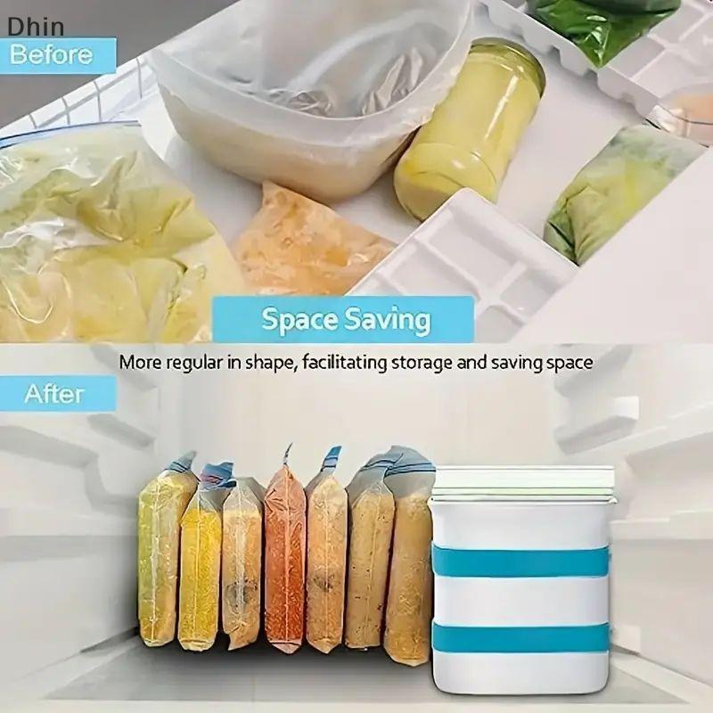 [Dhin] Freezer Food Blo Maker Vertical Up Freezer Food Meal Prepare Bag Storage Freezer Soup For Eas