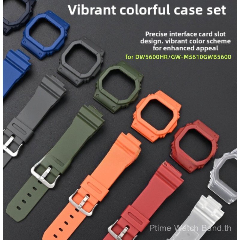 สายนาฬิกาเรซินสําหรับ GShock DW5600HR GW-M5610 GWB5600 เปลี่ยนสายนาฬิกาสี่เหลี่ยม