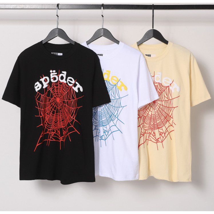 ❤️❤️ High Street Spider Web 3D พิมพ์เสื้อยืดแขนสั้น Casual Oversize Tshirt สําหรับผู้ชายและผู้หญิง