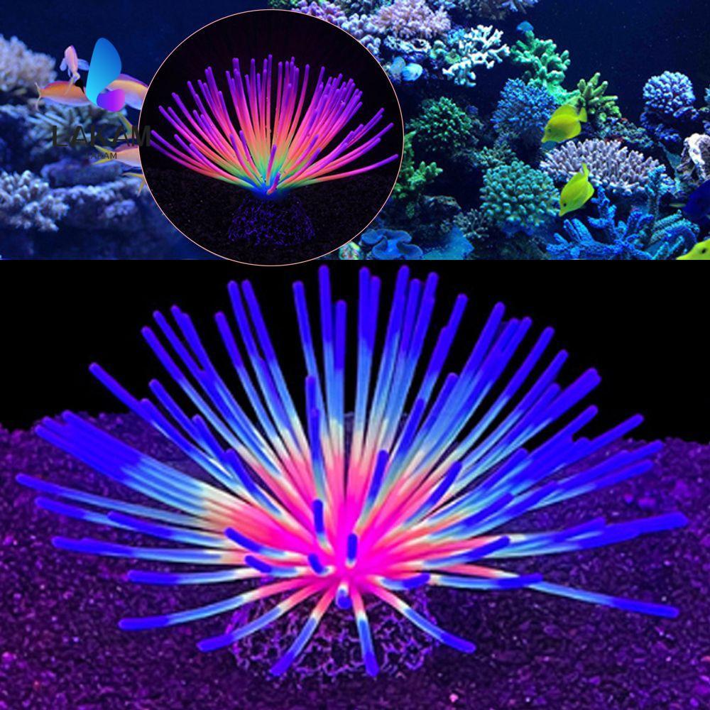 LAKAM Fish Aquarium Decor สําหรับ Home พร้อมผลเรืองแสง Fish Aquarium Supplies พืชประดิษฐ์