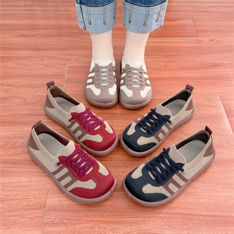 รองเท้าผ้าปักกิ่ง ทรง German Trainer พื้นนุ่ม กันลื่น ใส่สบาย เหมาะกับทุกวัน มี 3 สี (ดำ/อูฐ/แดง) ไซส์ 36-40