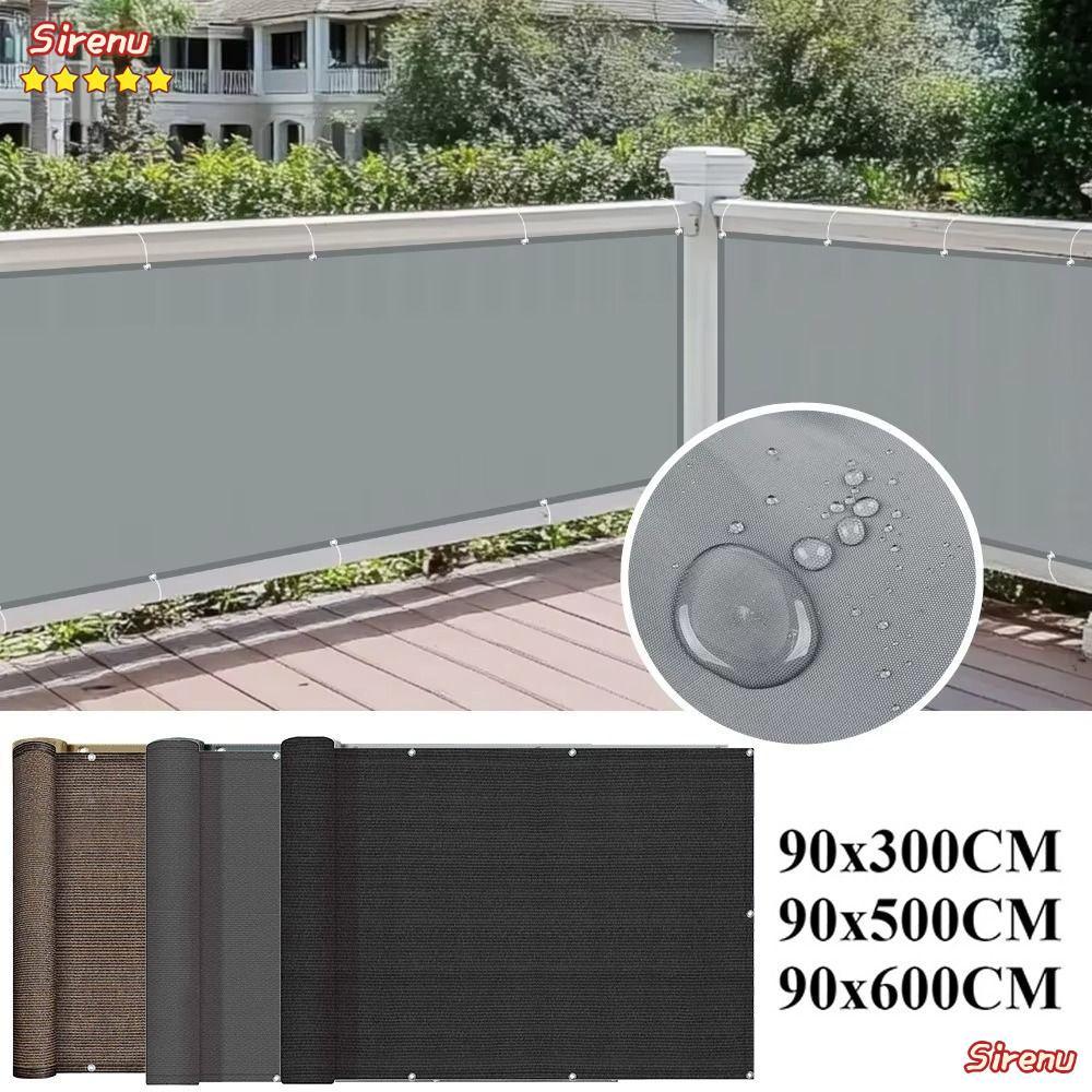ไซเรนUZV ผ้าบังแดดระเบียง, กันน้ํา 3/5/6M Sun Shading Sails, Thicken รั้วสวน Porch Pool