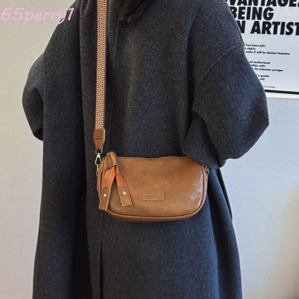 PERRY1 Pillow Crossbody Bag, Large Capacity Pillow Bag PU Dumpling Bag, Elegant Solid Color Mommy Ba