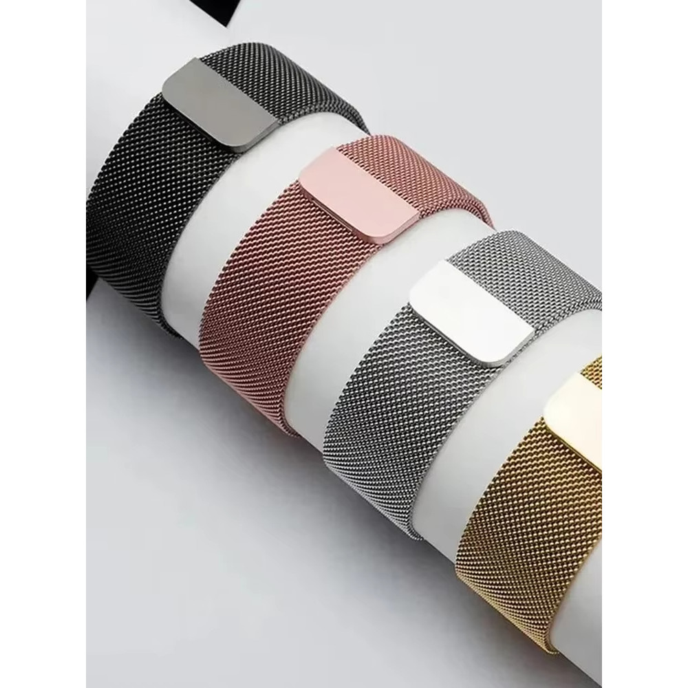 Milanese Loop Strap สร้อยข้อมือสําหรับ Apple Watch S10 42 46 มม.49/45/44/42/41/40/38 มม.46 มม.IWatch series 11 10 9 8 7 se 5 6 Ultra 2 2025 โลหะแม่เหล็ก