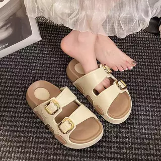 🍓EnJoy🍓 พร้อมส่ง (LT-8816) รองเท้าแตะแบบสวม เสริมส้นดีเทวสายคาดเก๋ ใส่ทำงาน ไปเที่ยวสถานที่ต่างๆ มี4สี