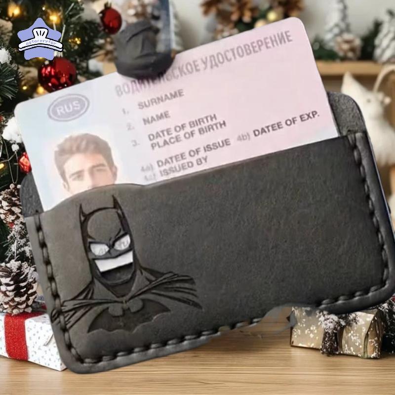 [estereryfor] Slim Leather Bat Wallet Credit ID Card Holder Purse Money Case Cover With Super Hero M