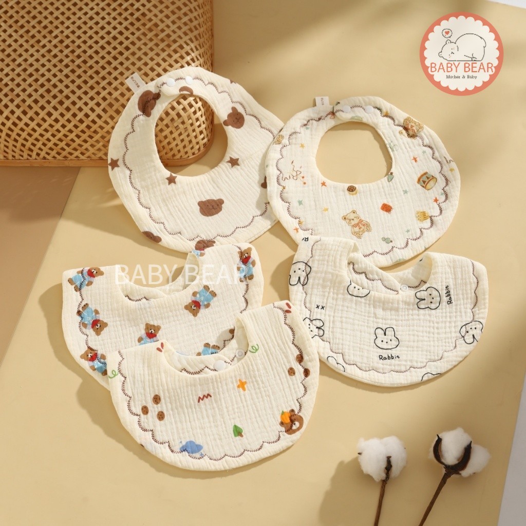 ใหม่ ผ้ากันเปื้อนเด็ก ผ้าซับน้ำลาย พิมพ์ลายการ์ตูน ปรับระดับได้ ใช้ได้ทั้งเด็กผู้หญิงและผู้ชาย