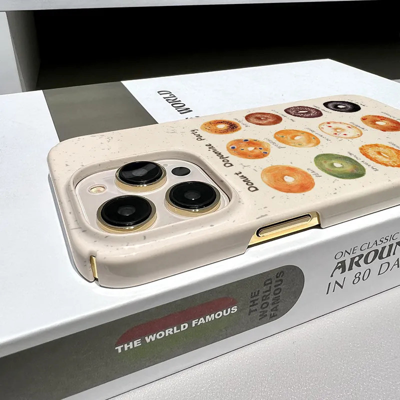 เคสโทรศัพท์พลาสติกแบบแข็งขนมกันเหงื่อIns Full Bagelหลุมขนาดใหญ่เข้ากันได้กับiPhone XR 17PROMAX 7/8PL