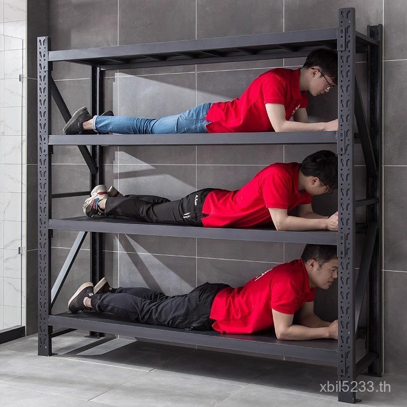 ชั้นวางหลายชั้นชั้นเก็บชั้นชั้นใต้ดินที่เก็บแสงฝ้าคลังสินค้าขนาดกลางครัวเรือนสีดําระเบียงชั้นวาง gt0