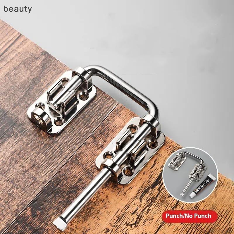 [Beauty] สแตนเลส90/180องศาสลักประตูล็อคสลักประตูความปลอดภัยหัวเข็มขัดป้องกันการโจรกรรมสลักเกลียวประตูหัวเข็มขัดฮาร์ดแวร์
