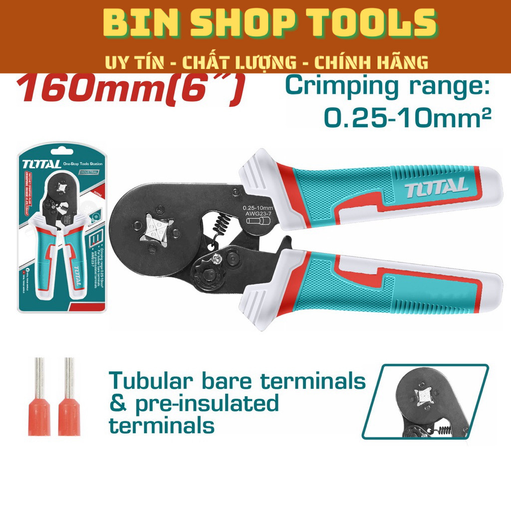 AWG23-7 Total THCPG2510 คีมย้ําสายไฟหุ้มฉนวน