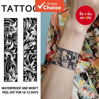 รอยสักแขนคลื่นก้อยกันน้ํา-กึ่งถาวรติดทนนาน1-2สัปดาห์เหมาะสํา…