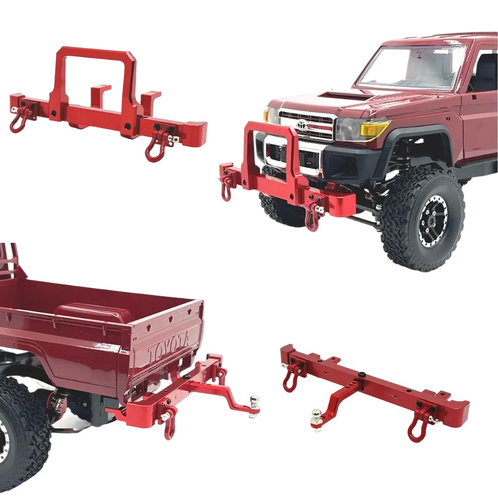 อัพเกรด MN RC รถอลูมิเนียมกันชนหน้าและหลัง 1/12 MN82 LC79 อุปกรณ์เสริม