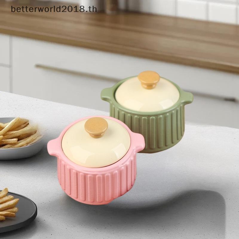 [bet] 1/12 Miniature Dollhouse Kitchen หม้อซุปสีเนยเครื่องครัวตุ๊กตาตกแต่งบ้านไมโครฉากเครื่องประดับ 