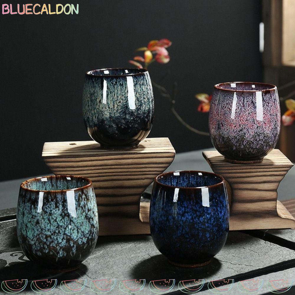 ชามชาบลูคัลดอน,เตาเผากังฟูการเปลี่ยนแปลงถ้วยน้ําชาเซรามิก,เครื่องปั้นดินเผาสร้างสรรค์พอร์ซเลนถ้วยน้ําสไตล์ญี่ปุ่น