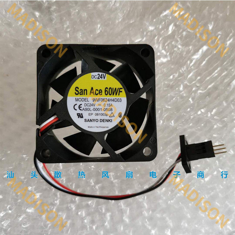 ระบบพัดลม Sanyo Fanaco แท้ 9wf0624h4d03 24V 0.15A A90L-0001-0508