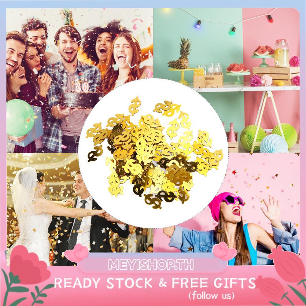 Meyishop 60g โยน Confetti Dollar Sign รูปตารางกระจัดกระจายงานแต่งงานครบรอบเด็กตกแต่งห้องอาบน้ำเจ้าสา