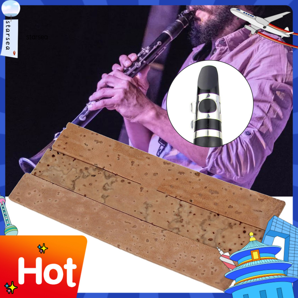 SRA ZK 3 ชิ้น/10 ชิ้น Clarinet Cork ความยืดหยุ่นสูง Self-Adhesive น้ําหนักเบา Clarinet อุปกรณ์เสริมค