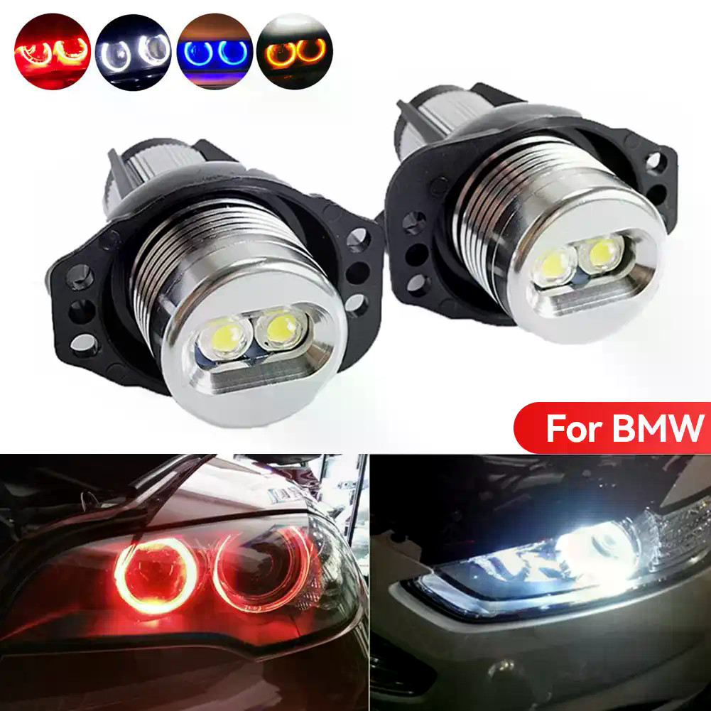 รถ LED Angel Eyes Marker หลอดไฟรถด้านข้างไฟหน้าสําหรับ BMW 3 Series E90 E91 5 Series E60 E61 อุปกรณ์
