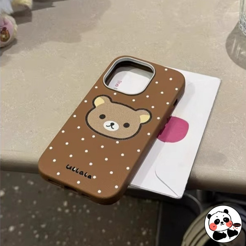 น่ารัก Rilakkumaเคสโทรศัพท์สําหรับOPPO A6 A5X A5 A5i Pro A80 A60 A40M A3 Pro A3X A79 5G 4GปกหนังPUการ์ตูนหมีInsสไตล์ปลอกนุ่ม ราคา ถูกที่สุด ดีลบีเคเค แกลเลอรีภาพที่ 5