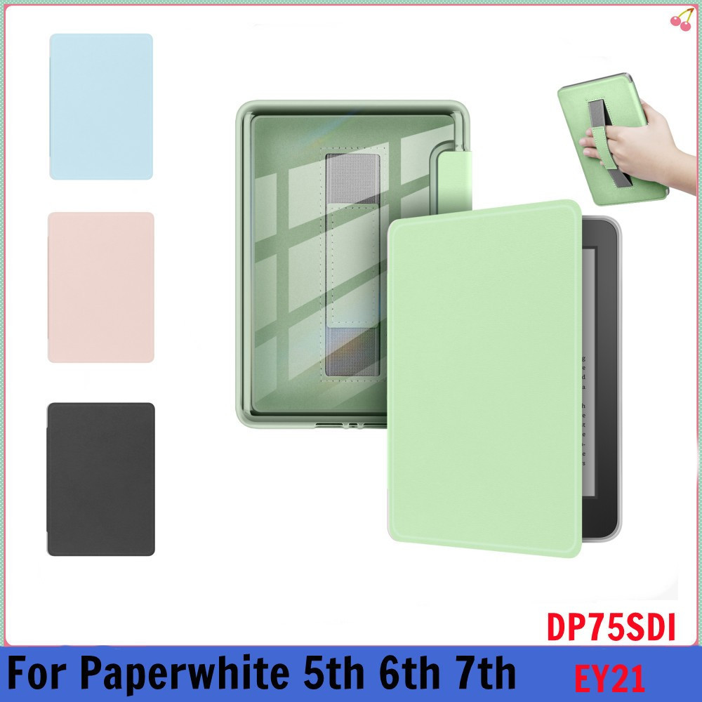 สําหรับ Kindle Paperwhite 7th 6th 5th Generation Case 6 นิ้ว PU หนังกรณี HandStrap DP75SDI EY21 Pape