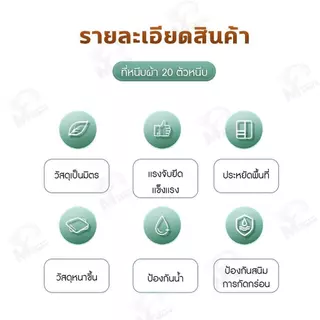 [20 ตัวหนีบ] ไม้แขวนเสื้อหนีบผ้า ไม้แขวนสแตนเลส ที่หนีบผ้า หนีบชุดชั้นใน ถุงเท้า ถุงมือ เคลือบซิลิโคน กันลื่น SQ