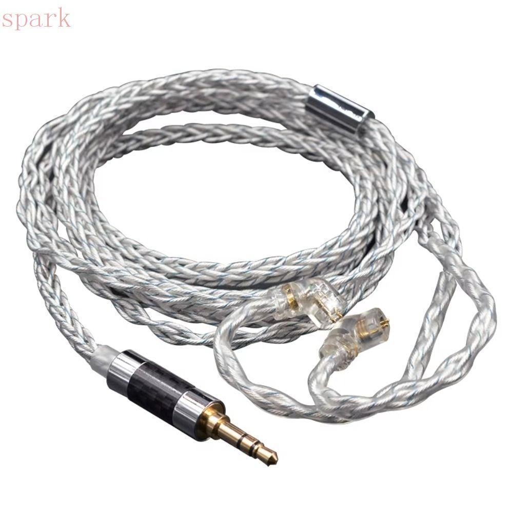 SPARKLE KZ สายหูฟัง, Silver Plated Blue Hybrid KZ สายหูฟัง, หูฟังอุปกรณ์เสริมแบบพกพาเปลี่ยน 784 แกนช