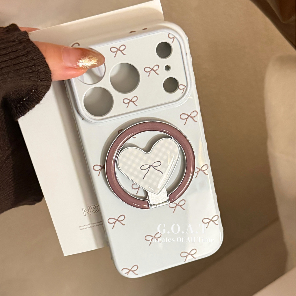 GOAT Sea Blue Magnetic Absorption Brown Crushing + สีน้ําตาลสีฟ้า Knots ปลอกสําหรับ iPhone 17 PRO MAX iPhone 17 16 11 15 14 13 12 PRO MAX Anti-Fall ป้องกันปกหลัง - รูปที่ 2