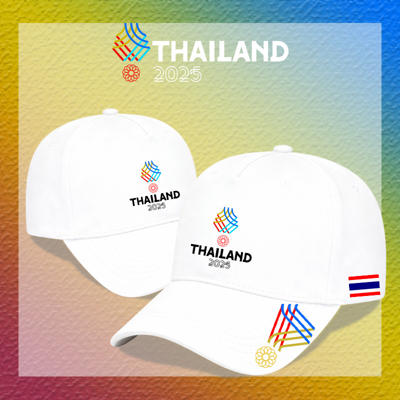 HAT/ Sawasdee Sea Games 2025 Stamp |   Cheer for Thailand in Our Country Special Design Cap # 03
