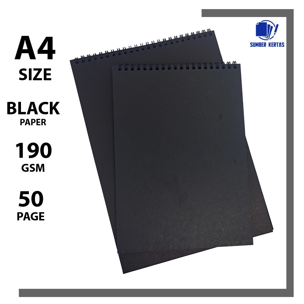 A4 BLACK PAPER NOTEBOOK/A4 BLACK PAPER NOTEBOOK/A4 BLACK PAPER DRAWING BOOK/VERTIKAL/JURNAL/NOTEPAD