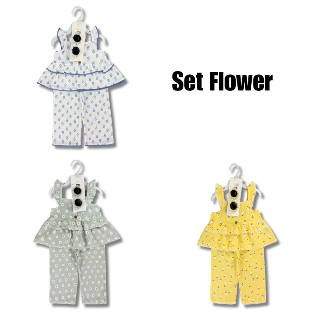 ชุดชุดดอกไม้ 3IN1 - CE TODDLER KIDS SET RZ3F