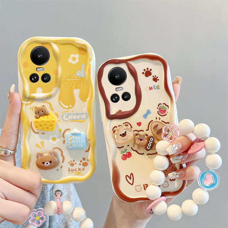 เคส For Oppo Reno 10 5G TPU เคส BBNYGZ สไตล์ครีม 3D ตุ๊กตากรณีโทรศัพท์ใสที่มีหลายรูปแบบ. ราคา ถูกที่สุด ดีลบีเคเค แกลเลอรีภาพที่ 2